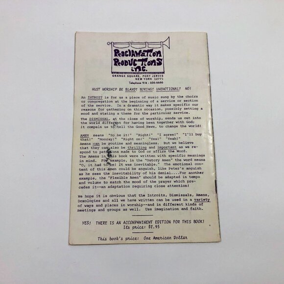 Song Booklet Hooray For God Avery & Marsh 17 songs 1972 - Picture 2 of 5